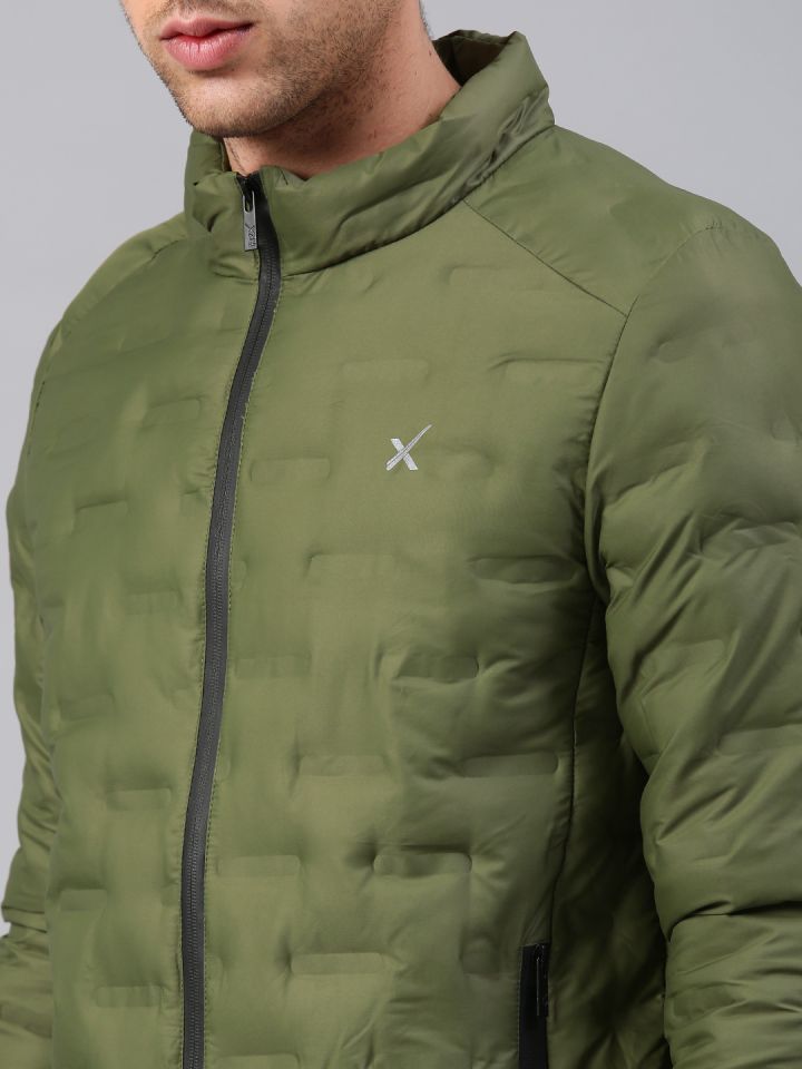 HRX by Hrithik Roshan Men Navy Blue Solid Padded Jacket, padded jacket  mens