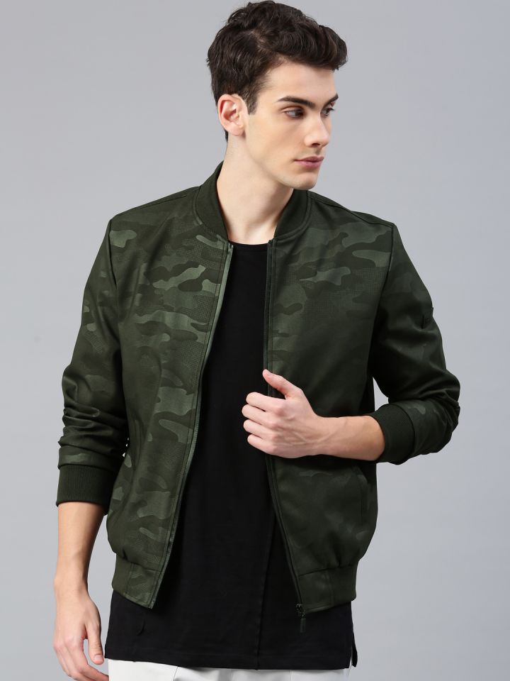 Buy HRX By Hrithik Roshan Men Olive Green Solid Active Bomber Jacket -  Jackets for Men 4453297