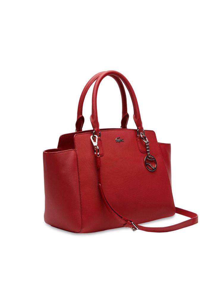 Buy Lacoste Red Solid Tote Bag Handbags for Women 4453658 Myntra