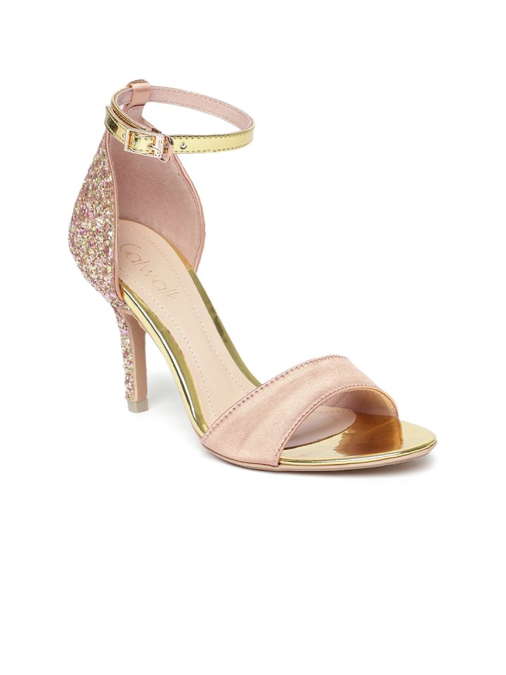 catwalk rose gold heels