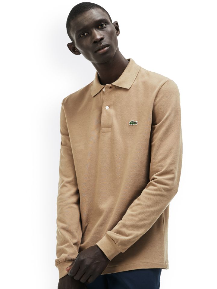 Lacoste long sleeve deals polo khaki