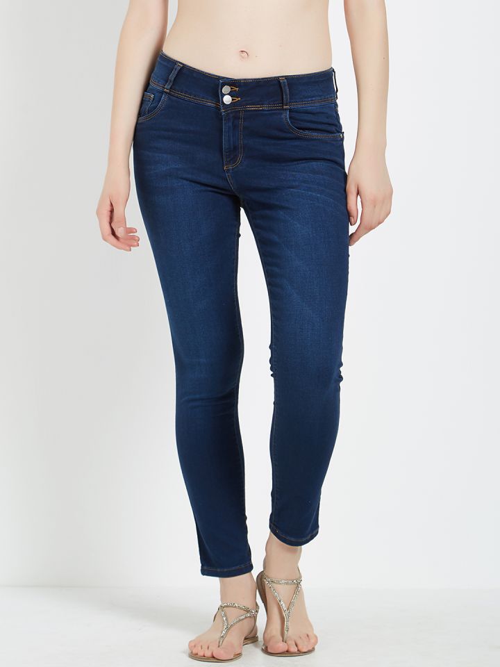 Buy Kraus Jeans Women K4014 Blue Skinny Fit High Rise Clean Look