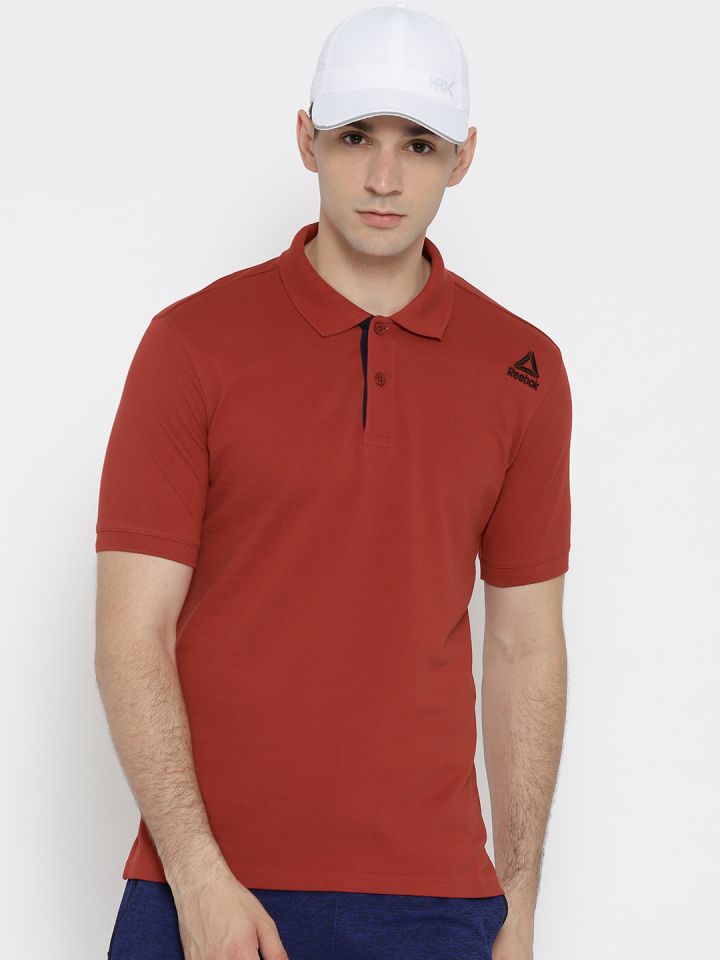 reebok men's cotton polo shirt