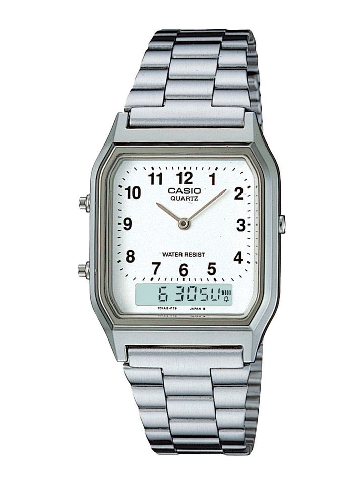 casio digital watch white
