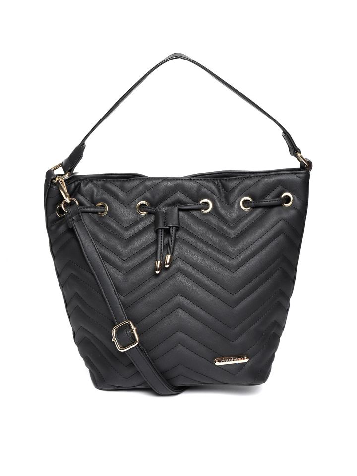 Buy DressBerry Black Quilted Handheld Bag Handbags for Women