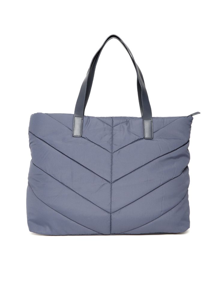Buy DressBerry Navy Quilted Oversized Shoulder Bag Handbags for