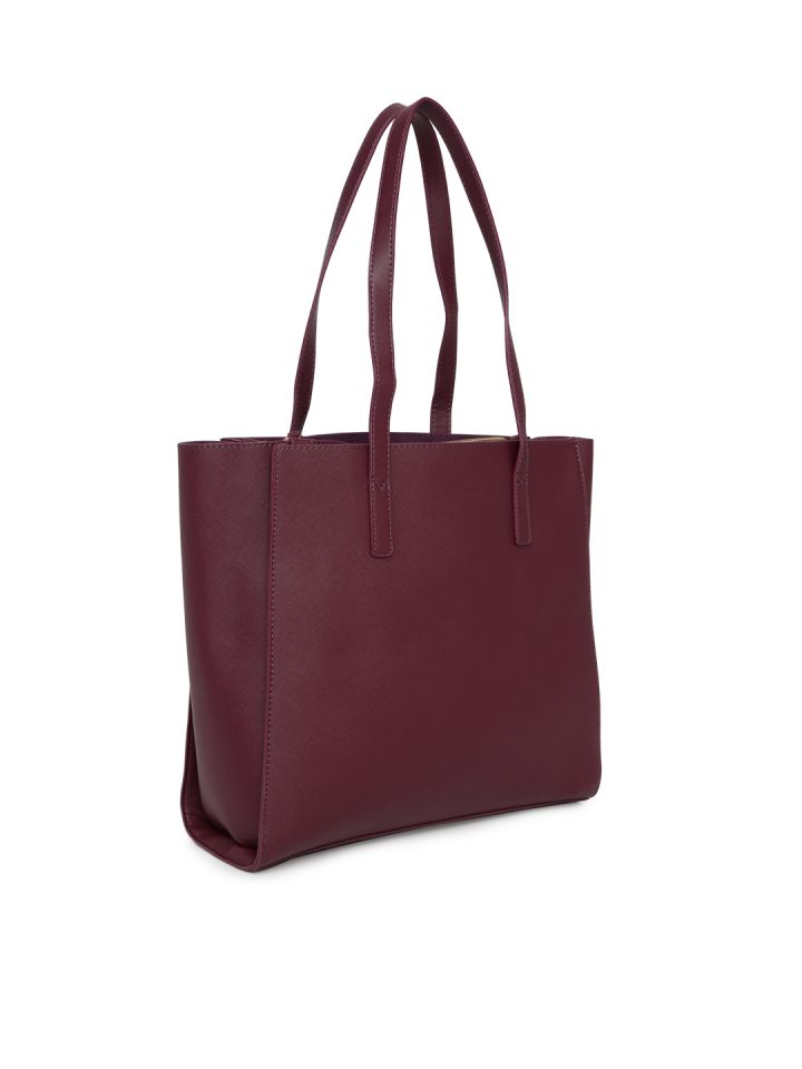 Dressberry burgundy solid shoulder bag sales