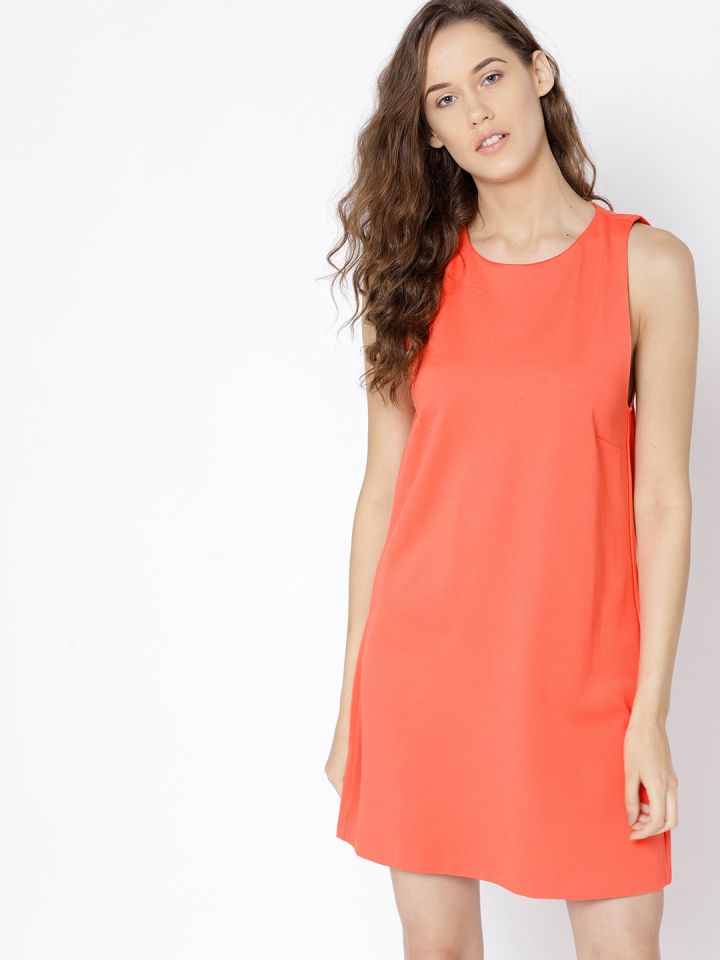 Mango coral dress clearance