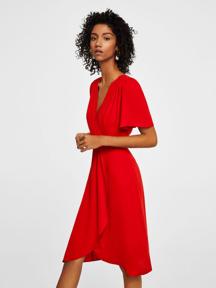Mango red dress 2018 top