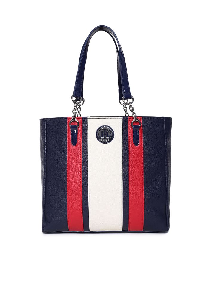 tommy hilfiger navy tote bag