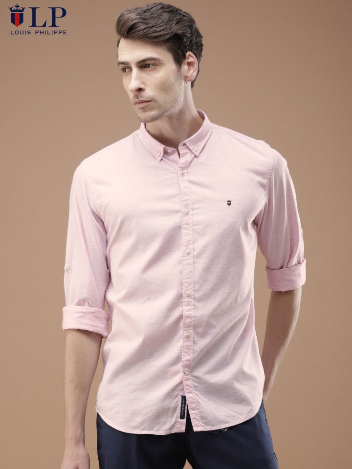 Louis philippe pink sales shirt
