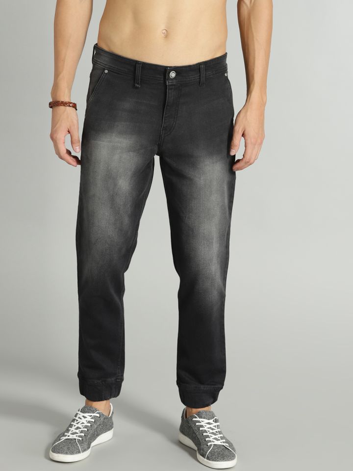 Black jeans men myntra sales