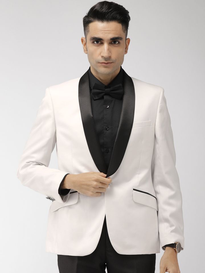 Raymond White Slim Fit Single Breasted Formal Blazer