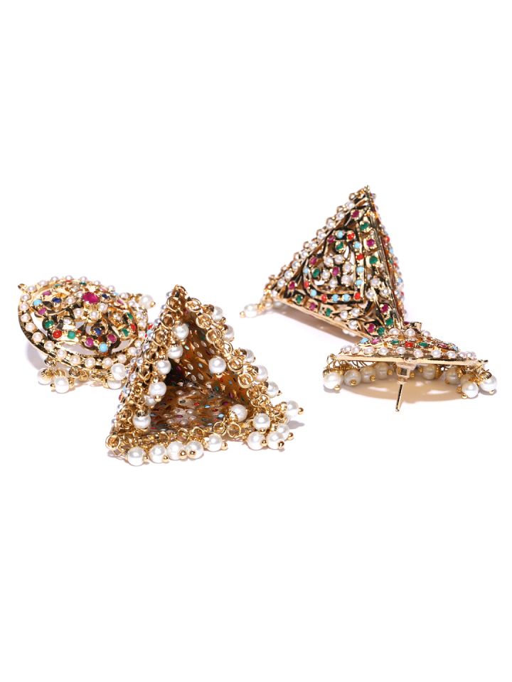 Triangle shaped jhumkas outlet