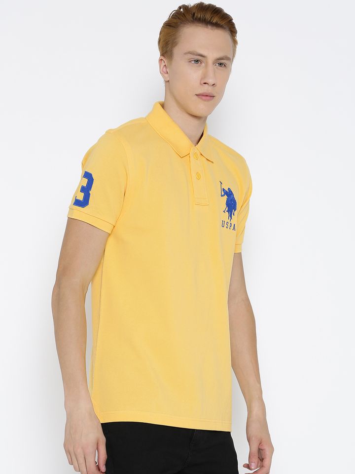 Buy U.S. Polo Assn. Men Yellow Polo 