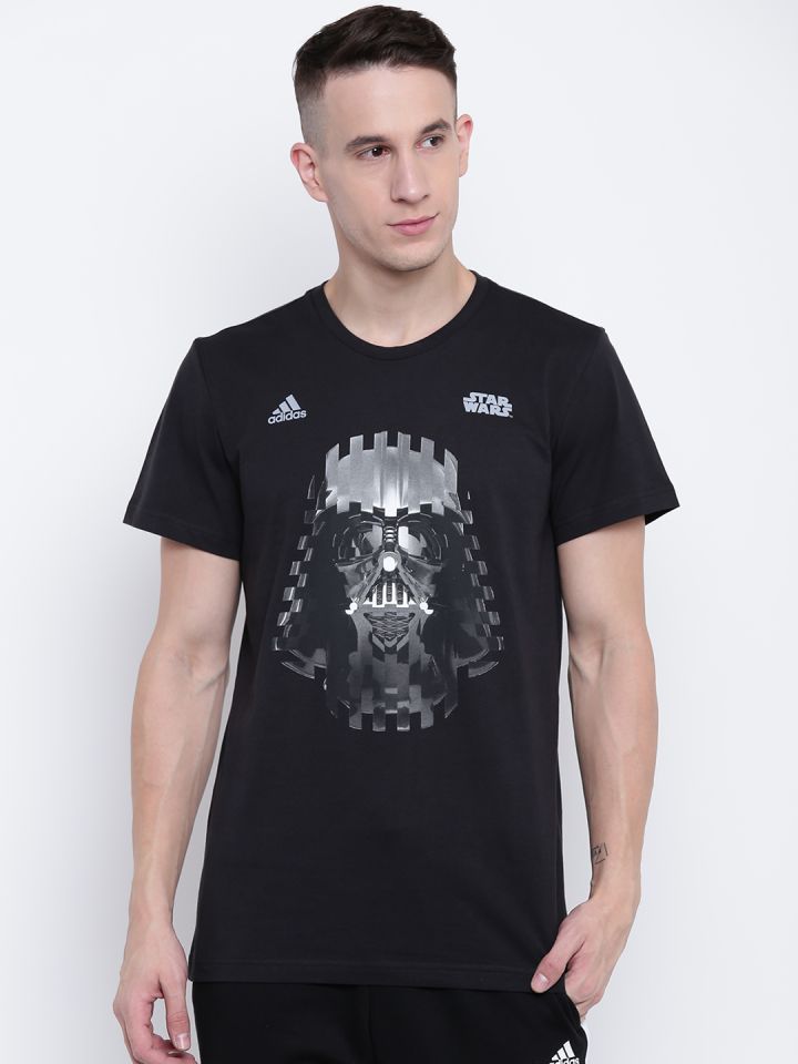 dígito Adiós Chapoteo Buy ADIDAS Men Black Darth Vader Printed T Shirt - Tshirts for Men 5126134  | Myntra