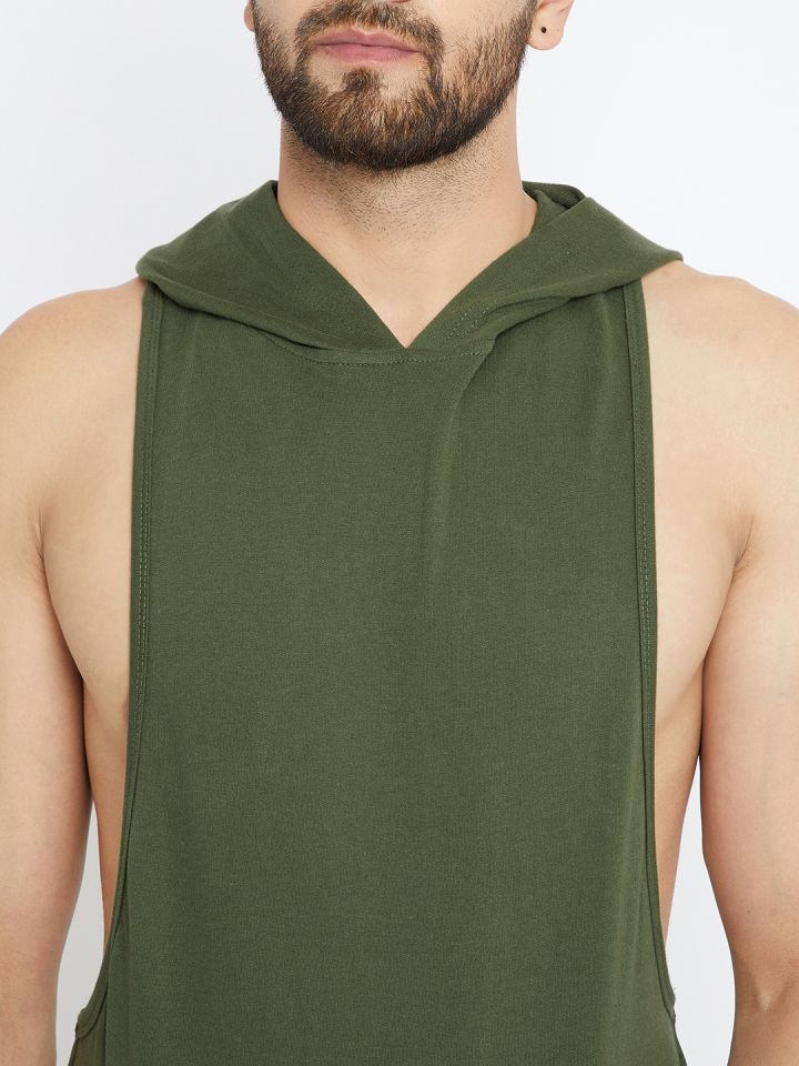 hooded vest mens gym