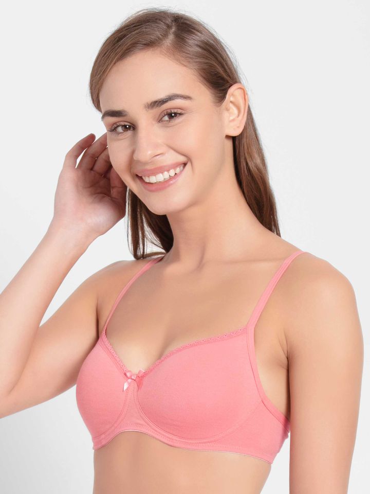 Buy Jockey Skin Melange Non-wired Padded Bra - Style Number 1723 Online at  Low Prices in India 