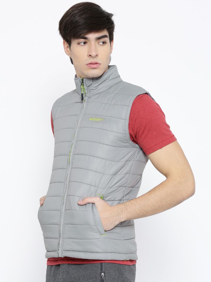 Wildcraft Men Grey Sleeveless Padded Husky Vest 14 Jacket