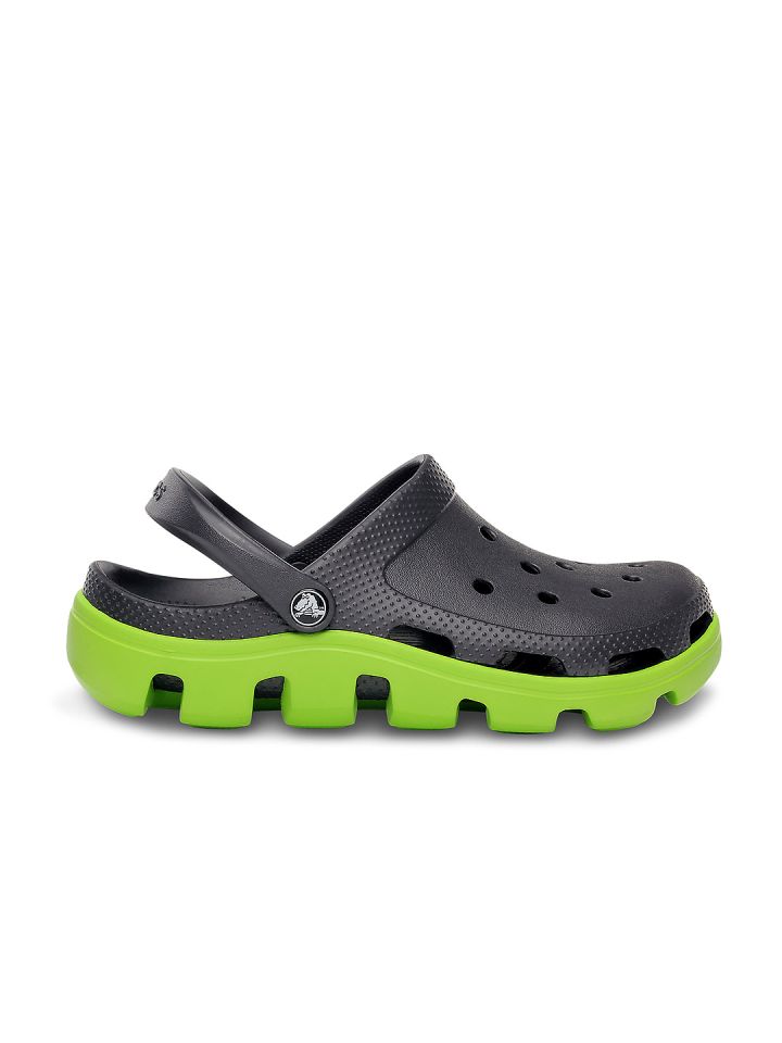 Black and sales green crocs