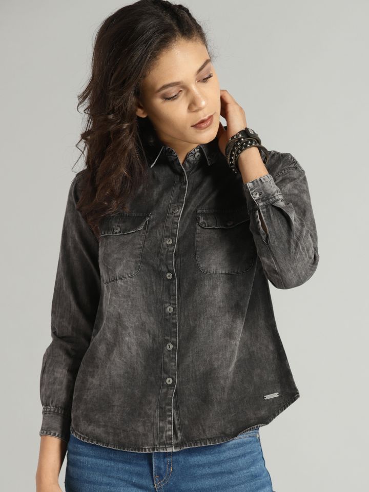 Roadster denim shirts for womens top