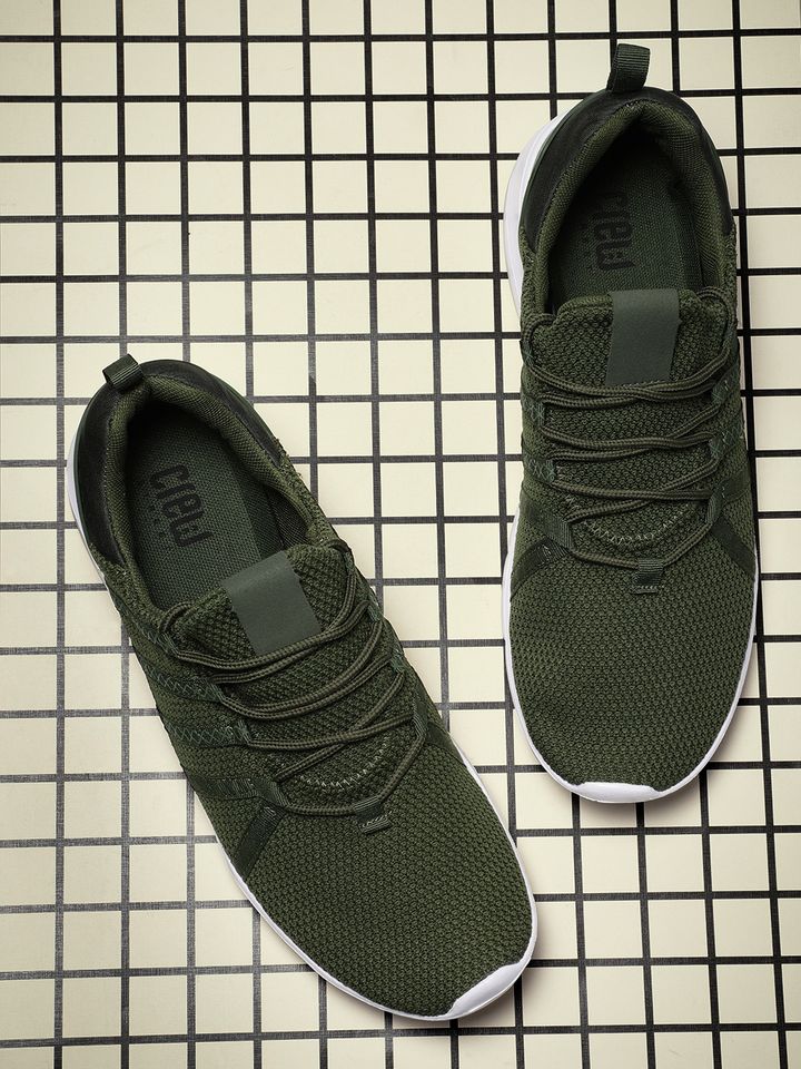 olive green running shoes mens