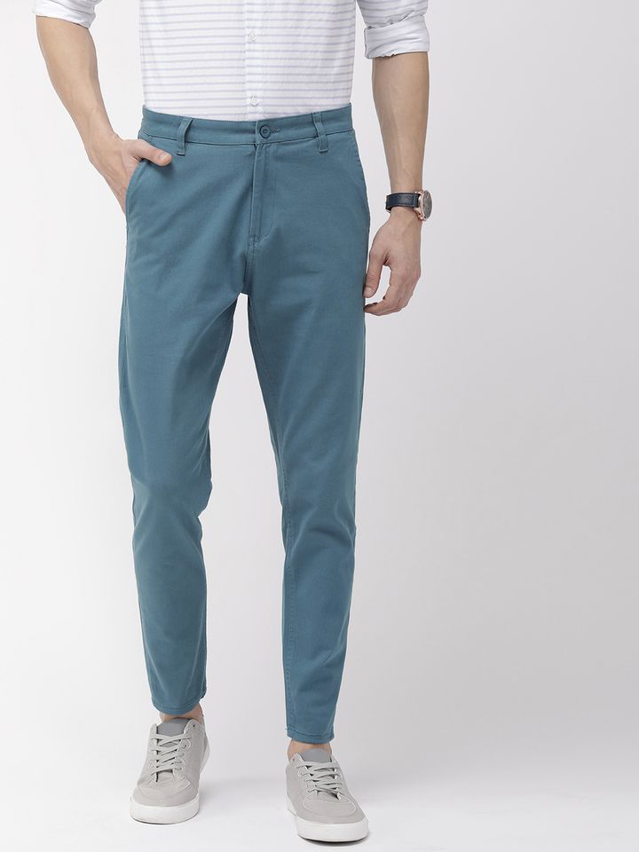 Buy HIGHLANDER Men Blue Tapered Fit 