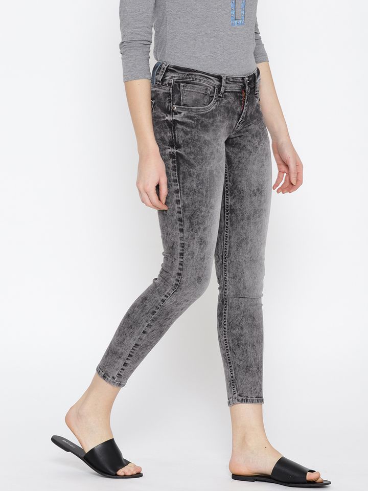 Ed Hardy Women Grey Super Skinny Fit 