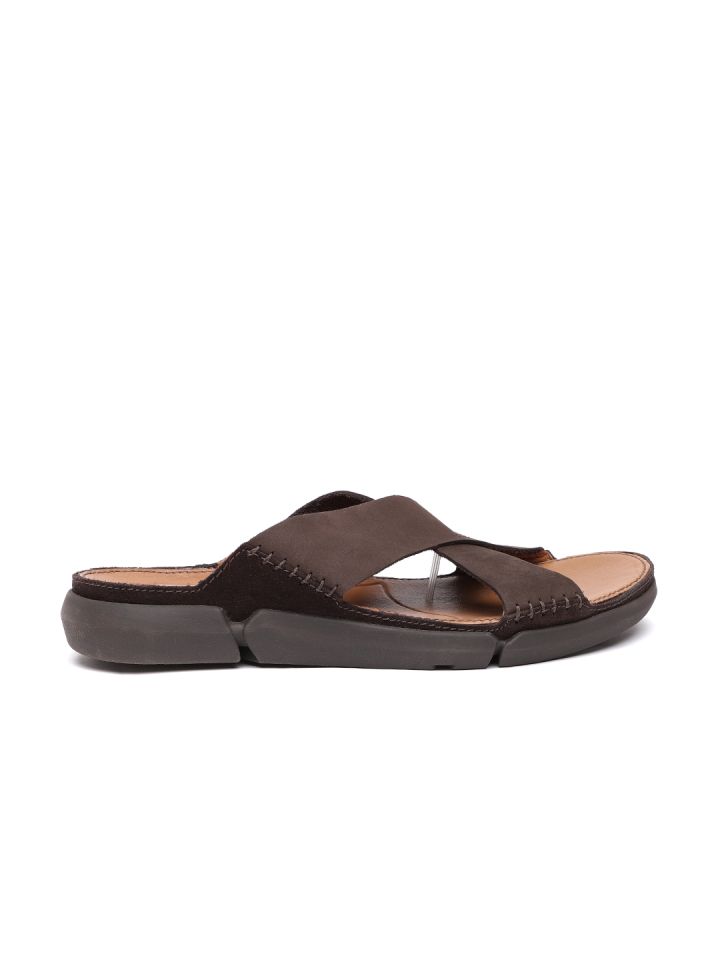 Buy Clarks Men Brown Trisand Cross Nubuck Comfort Sandals