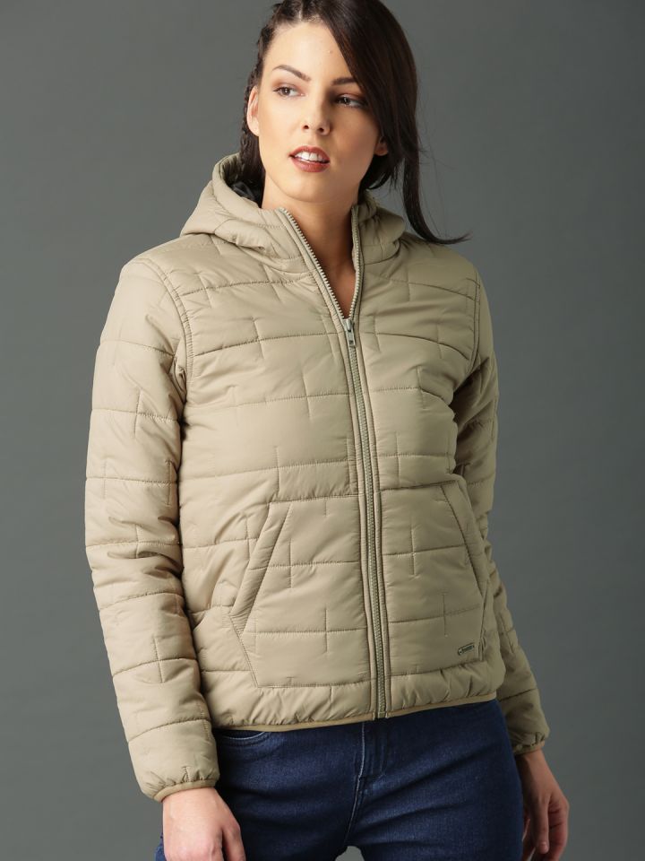 Padded jacket khaki deals