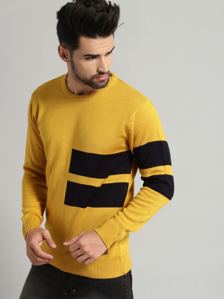 Black and on sale yellow sweater men