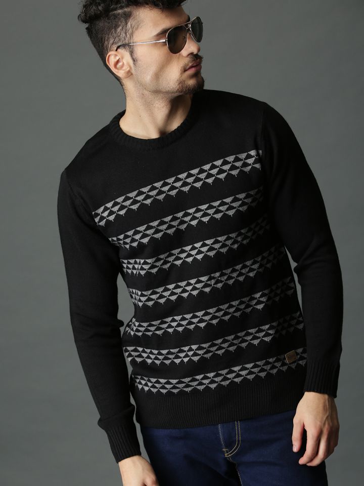 Black grey sweater sale
