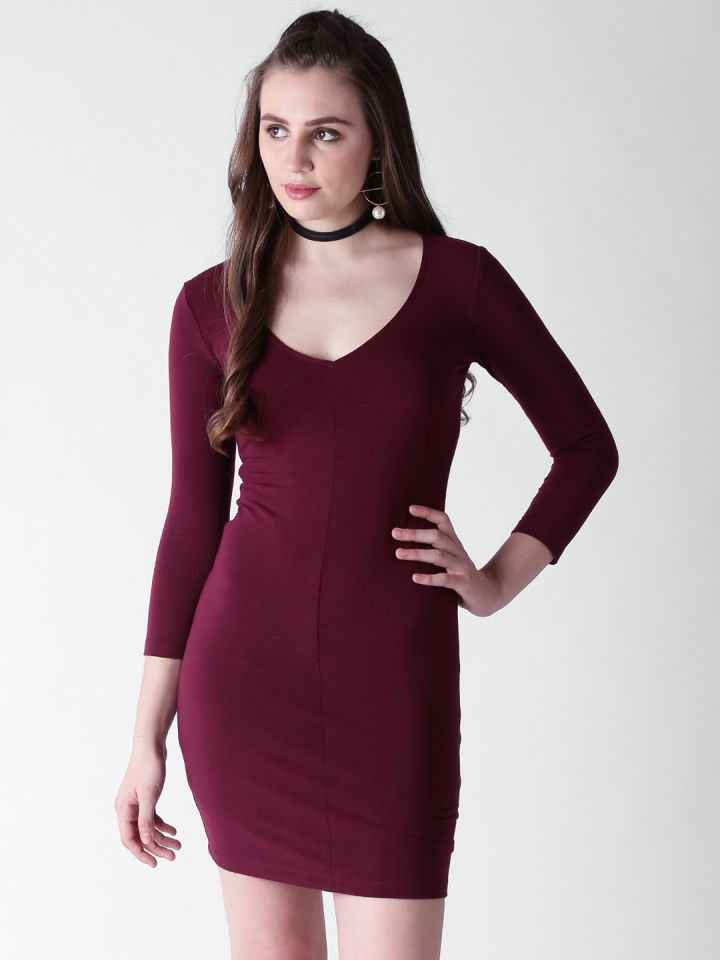 Burgundy dress deals forever 21