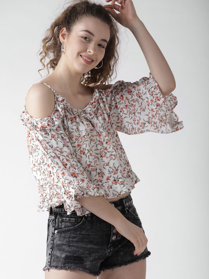 Forever 21 floral off the shoulder top hotsell