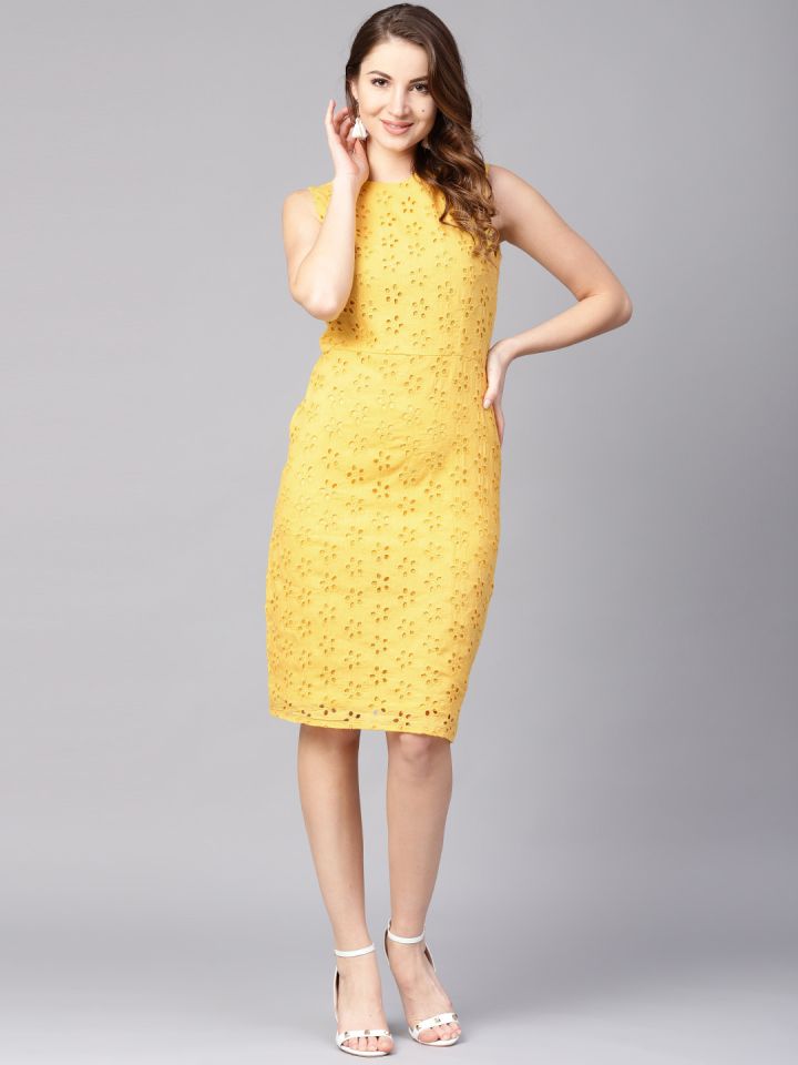 Yellow sheath top