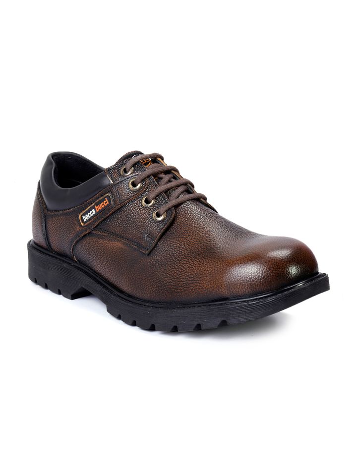 Buy Bacca Bucci Men Brown Leather Flat 