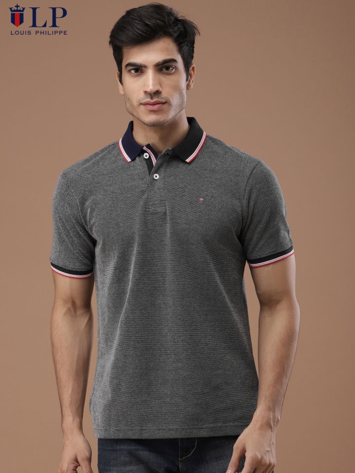 Louis Philippe Polo T-Shirts : Buy Louis Philippe Men Navy Solid