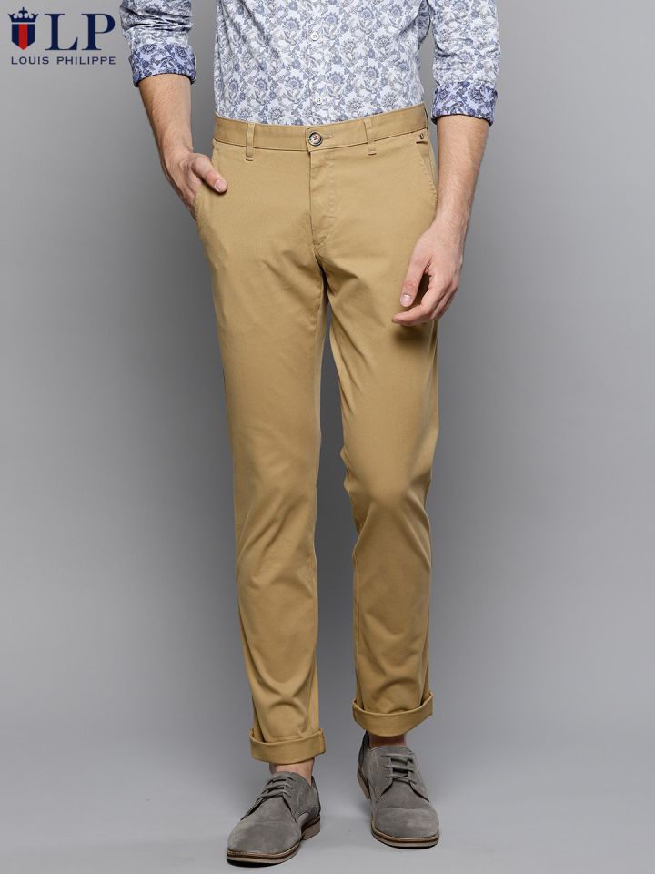 Buy LOUIS PHILIPPE SPORTS Mens Slim Fit 4 Pocket Solid Chinos Steven  Tapered Fit  Shoppers Stop