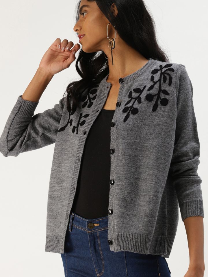 charcoal grey women's sweater