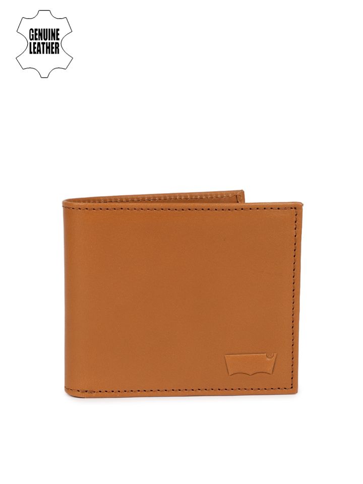 Buy Levis Men Tan Solid Leather Two Fold Wallet Wallets for Men