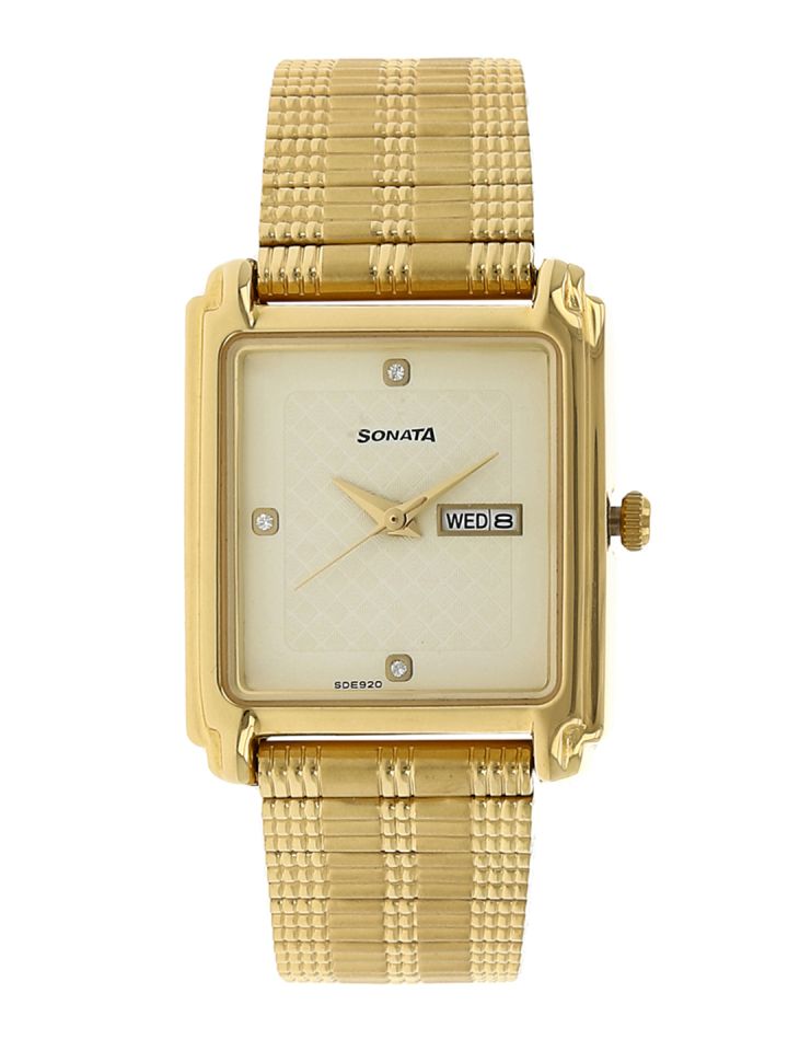 Sonata gold sale chain watches