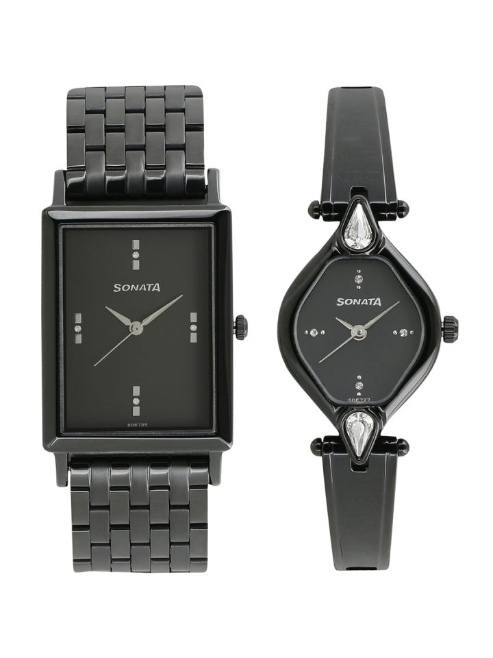 Buy Sonata Men Black Analogue Watch Watches For Men 5570848 Myntra