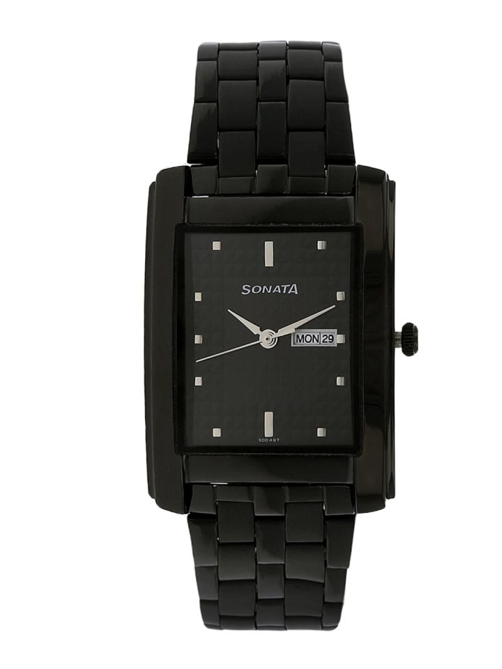 Buy Sonata Men Black Analogue Watch NK7953NM02 Watches for Men