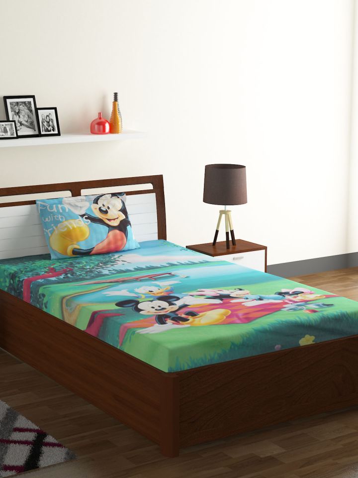 Single bed bedsheet with pillow cover sale