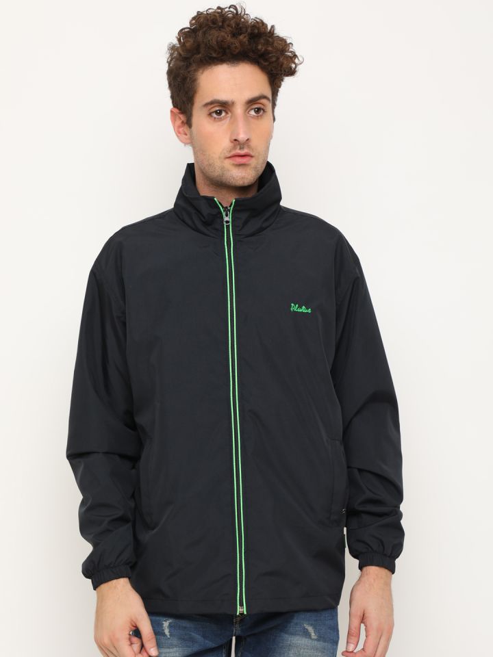 Buy Plutus Men Black Solid Windcheater Sporty Jacket Jackets for
