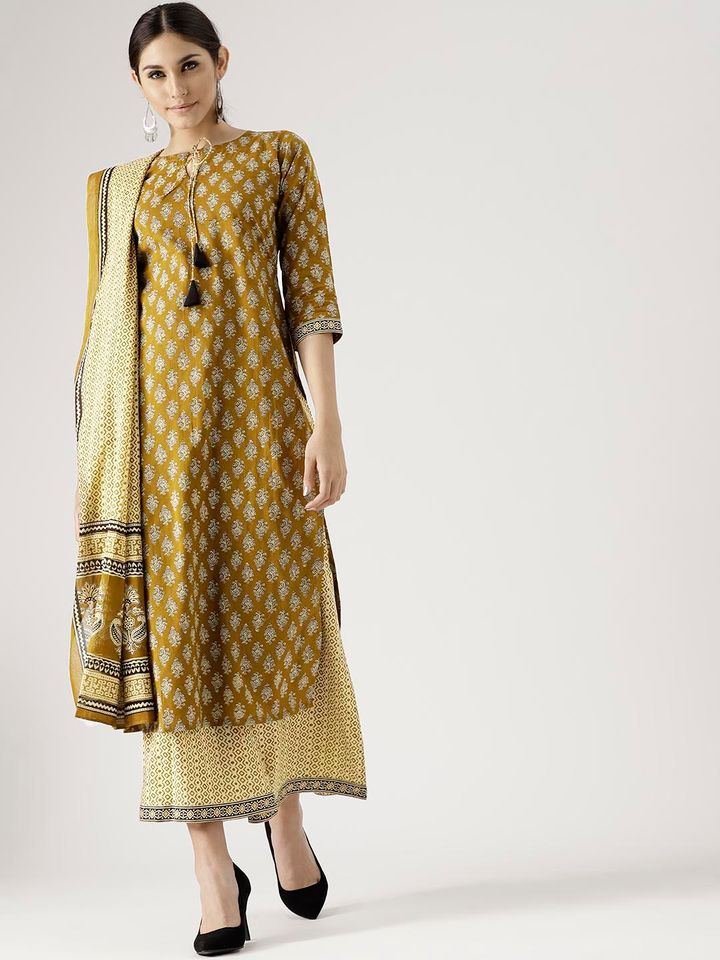 libas olive green kurta