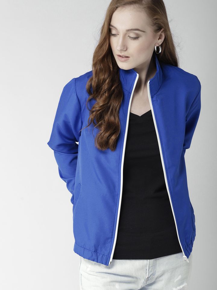 Royal blue on sale bomber jacket womens