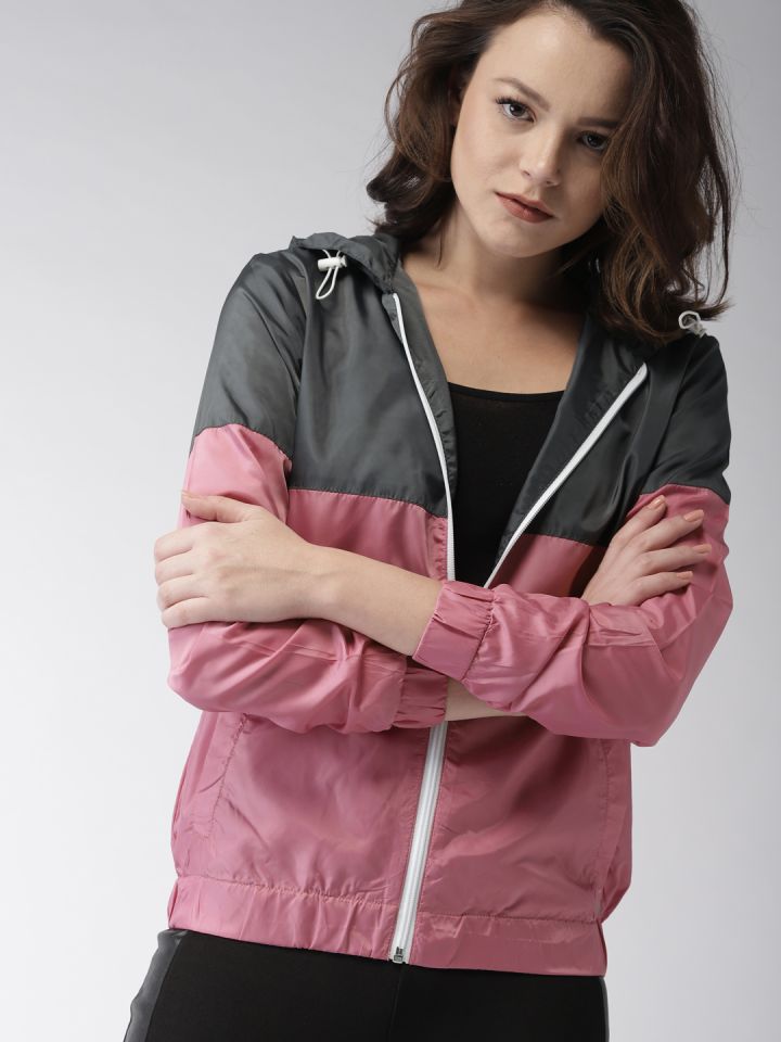 Pink windbreaker discount womens