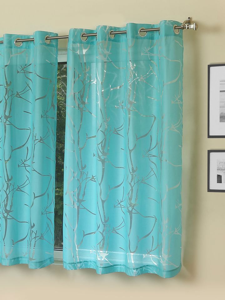 Buy Rosara Home Sea Green Sheer Window Curtains Curtains And Sheers For Unisex 5642157 Myntra