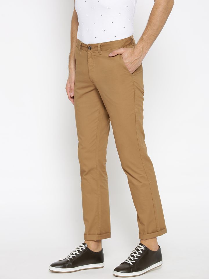 Buy Men Casual Trousers  Regular Fit  Cotton  67 Off